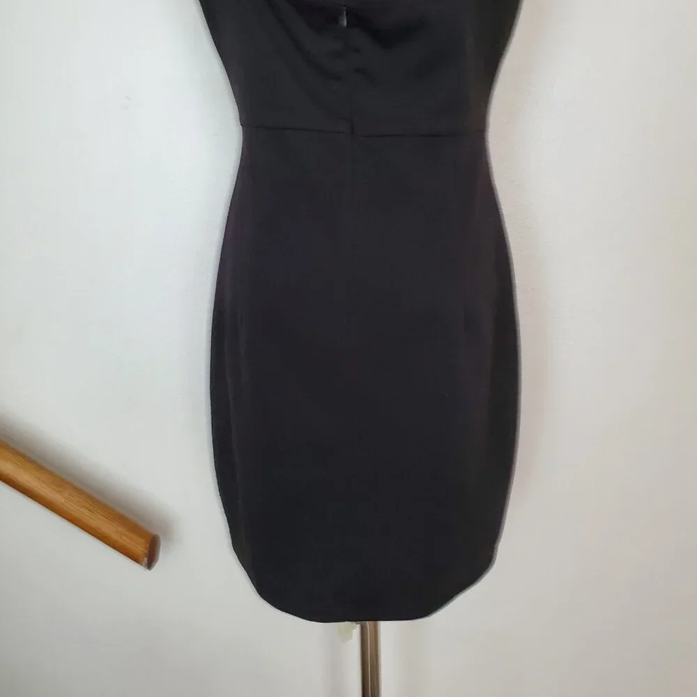 Design Lab Black Sleeveless Dress Large Geometric Tribal Print Partial Open Back - Picture 6 of 11